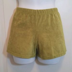 *5/$20* Cheryl Creation Vintage Lime Green Velour Shorts